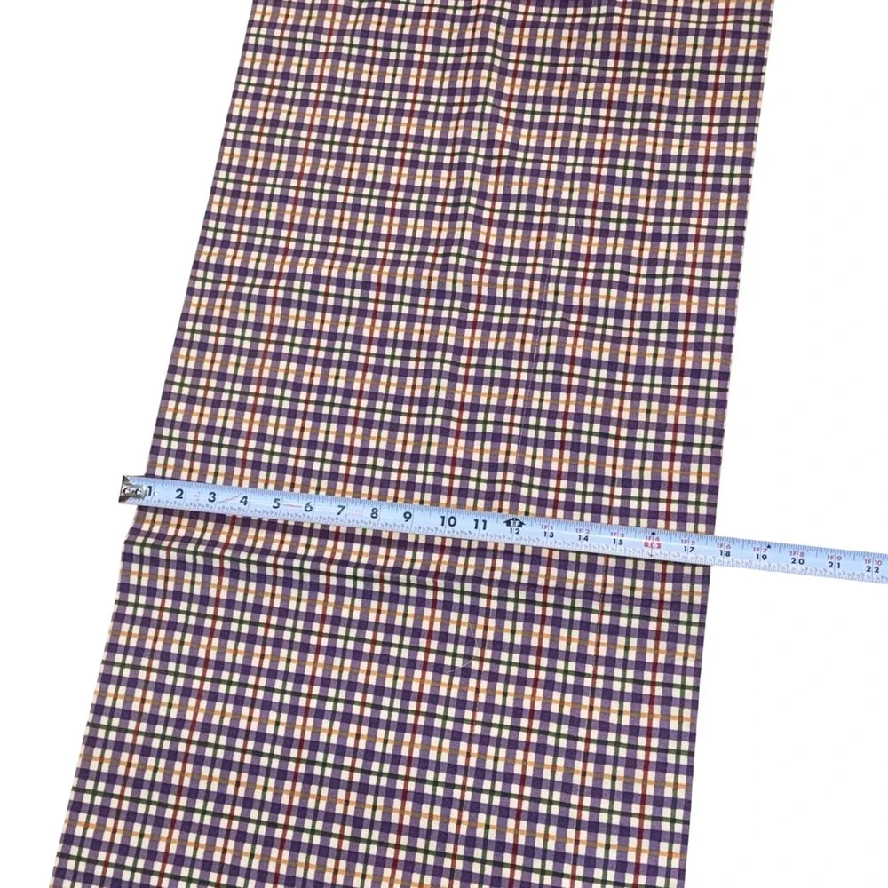Vintage Set Of 3 Longaberger Blueberry Plaid Curtain Valances 72x18